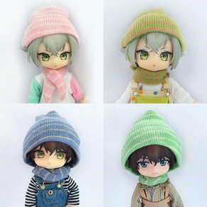 오비츠 Ob11 구체관절 인형 옷 소품 1/12bjd UFdoll 스카프 YMY 바디 GSC 기본 9 모자 세트 10cm 장난감 액세서리, 04=Hat-Pink_SizeOB11, 1개