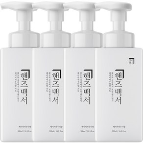 살림백서 핸드워시 베이비파우더향, 500ml, 4개