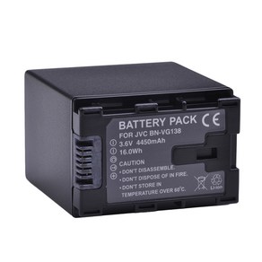 1 pc 4450 mAh BN VG138 BNVG138 JVC GZ E10 E100 E245 E265 E565 E575 GX1 G3X G5 GX8 EX210 EX250AC, 1개, 1개입