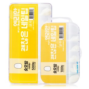 코코네일 네일팁모음 [엔리안] 숏오벌 클리어/내츄럴 500tips 100tips, 1세트, 100ml, 100팁 클리어