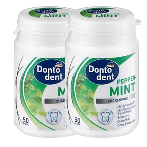 독일 도톤덴트 Dontodent Peppemint mit Xylit 페퍼민트 자일리톨 껌, 2개, 72g