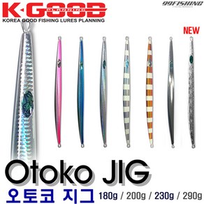 배스랜드 오토코 지그 방어 부시리 참치 메탈지그 롱지그 루어낚시 버티컬지그 Otoko JIG 180g 200g 230g 290g, 180g No.007, 1개