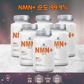 HEALTHY PARTNERS NMN+600mg 고순도 99.9% 니코틴아미드 NAD 무관세, 6개, 120정