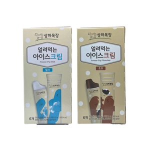 [똑똑]상하목장 얼려먹는 아이스크림 85ml (총12개) 1세트 (초코6개+밀크6개)