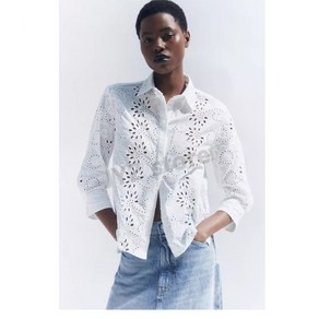 ZARA 자라 펀칭 자수 셔츠 4877071 4877/071