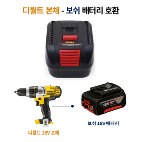 유레카 배터리 변환 어댑터 아답터 아답타 호환 젠더 마끼다 디월트 보쉬 밀워키 호환, 5. 디월트 본체-보쉬 배터리 호환, 1개