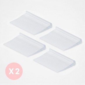 국산 가구 받침대 수평 높이 조절 패드 고임목 미니 60x46mm 4개입, 2세트, 투명(1571)