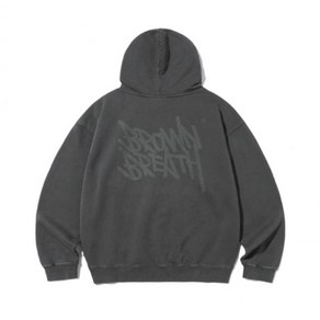 국내매장상품 BROWNBREATH 브라운브레스 후드티 PIGMENT TAG HOODIE - CHARCOAL 350808