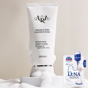 JEEARA CREAMY PURE CLEANSING FOAM+mask pack 제이아라 크리미 앤 퓨어 비누aa세트, 1개, 120ml