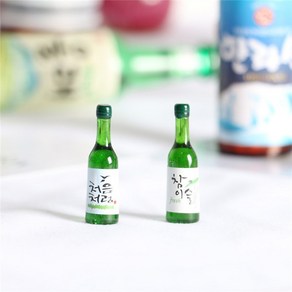 [드그라쎄] 석고방향제 DIY 데코 미니어처 장식 파츠 - 참이슬 처음처럼 소주 병 소주잔 미니어처, 처음처럼+소주잔