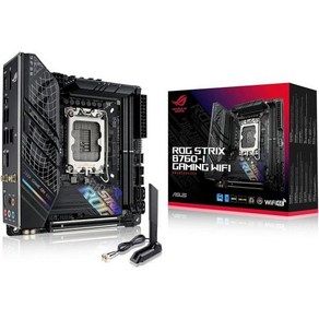 ASUS ROG Stix B760I 게이밍 WiFi 6E 인텔® B760 13세대 12세대LGA 1700 미니 ITX 마더보드 8 1 파워 스테이지DDR5 up to 7600, ROG B760-IDDR5WiFi 6E, Mini-ITX, ROG B760-IDDR5WiFi 6E