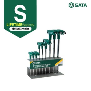 [사타/SATA] 육각 T-핸들 볼 렌치 세트(9PCS) 09117, 1개