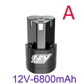 전동 공구용 고용량 범용 충전식 배터리 전기 스크루 드라이버 드릴 리튬 이온 12V 6800mAh, 1)1battey