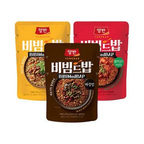 동원 양반 비빔드밥 포켓 파우치 짜장밥 매운참치 불고기 3종