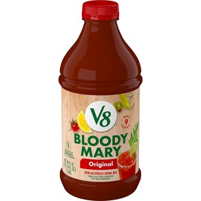 V8 Bloody May Mix Vegetable Juice fo Bloody May Cockt V8 블러디 메리 믹스 블러디 메리 칵테일용 야채 주스 46 FL OZ, 1.36l