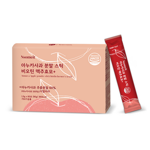 엔썸잇 아누카사과 분말 스틱 비오틴 맥주효모 플러스, 90g, 3개