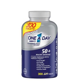 바이엘 남성용 원어데이 50 플러스 300정 (타블렛) Baye One A Day Mens 50plus Advantage 300cts, 1개