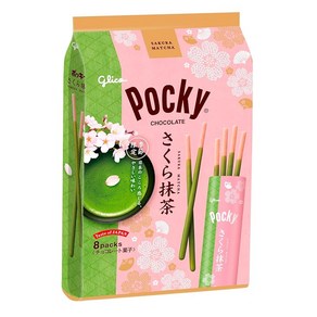 에자키 글리코 포키 사쿠라 녹차 Pocky sakua matcha chocolate glico 8봉들이, 8개