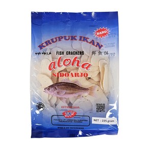 인도네시아 Aloha 끄루뿍 이깐 생선 크래커 225g 간식 / KRUPUK IKAN FISH CRACKERS, 1개