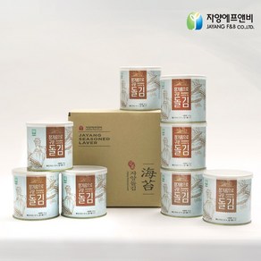 자양에프앤비 참기름으로 구운 돌김 (8캔) 정성캔돌김 5호 / 명품김 깡통김 맛있는김 캔김 자양김 피크 가성비 득템, 30g, 8개