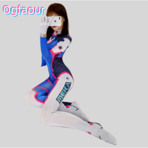 Ogfaou오버워치 D VA 송하나 디바 바디 슈트 옷 스타킹 쫄쫄이 코스튬 코스프레 의상