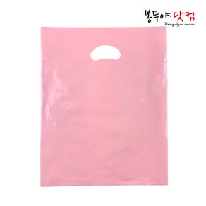 봉투야닷컴 LDPE 45호 (45x54cm) 50장 비닐쇼핑백, 무지-핑크