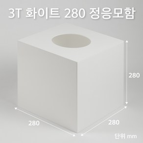 조이사인 정사각 응모함 280x280 / 두께3mm 투표함 모금함 아크릴상자 매장/진열용품, 정응모함 280*280/3T 화이트 [J2803EW]