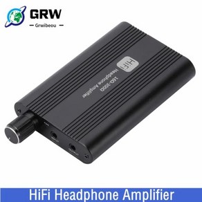 소리증폭기 음성증폭기 Grwibeou HiFi 이어폰 앰프 16-300 ohm 헤드폰 16-150 ohm 3.5mm 잭 Aux 휴대용 조절식 오디오 앰프