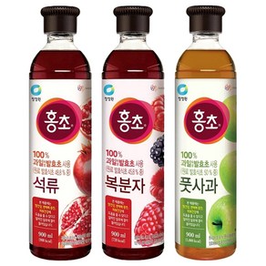 청정원 홍초 900ml 3종 (석류+복분자+풋사과) 각1개씩, 1세트