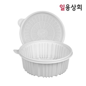 [ILYONG] 탕용기 JH 225파이 소 2000ml 50세트 PP 백색, 50개, 1세트