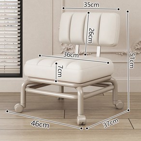 이동식 낮은의자 작업용 보조 다기능 쿠션 인테리어 청소 회전 바퀴 의자 스툴, 01. 화이트(일반 휠), 1개