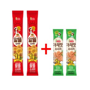 롯데 알뜰소시지 350gX2개+야채맛 190gX2개 기획 추억의 반찬 브랜드 1위