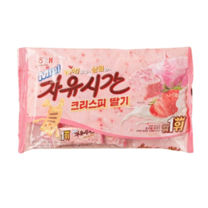 해태 미니자유시간 크리스피 딸기 (사탕증정), 260g, 2개