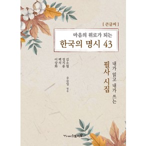 마음의 위로가 되는 한국의 명시 43(큰글씨):내가 읽고 내가 쓰는 필사 시집, 스토리팜(해광)