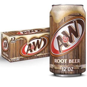 A&W 루트 비어 소다 음료 디카페인 355ml 12캔