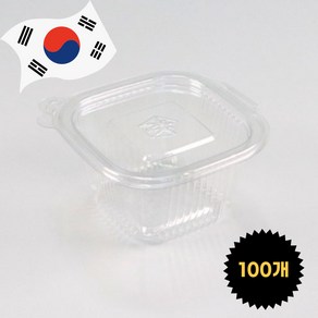 사각 원터치 양념 포장용기 일회용 투명 소스용기 소스통 대, 1세트, 100개