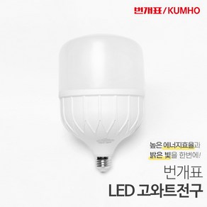 번개표 고와트 보안등 크림벌브 램프 콘램프 공장등 글러브램프 40W 50W, 1개, 전구색