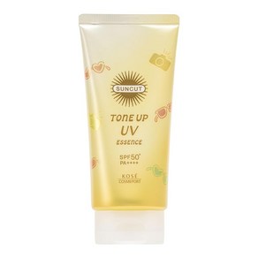 KOSE 선컷 톤업 UV 에센스 SPF50+ PA+++ 레몬 옐로우 80g 선크림, 1개