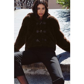 ZARA FAUX FUR TOGGLE JACKET