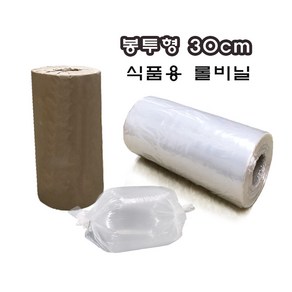 식품용비닐 봉투형 30cm PE필름 마끼 막기비닐 튜브형 잘라쓰는비닐 0.03 mm x 300mm 400m, 1개