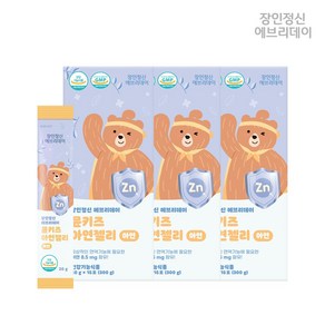 장인정신 에브리데이 뮨키즈 아연젤리 15p, 300g, 3개