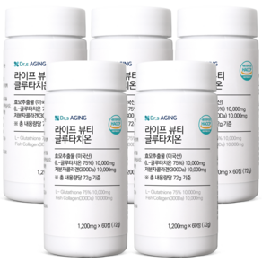 닥터스에이징 라이프 뷰티 글루타치온 1200mg, 5개, 60정