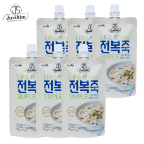 제이에스코리아 진심 전복죽 간편하게 짜먹는 죽, 160g, 6개