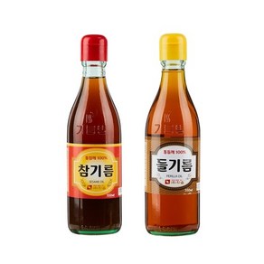 진솔촌 100퍼센트 참기름 골드 + 들기름 세트, 350ml, 1세트