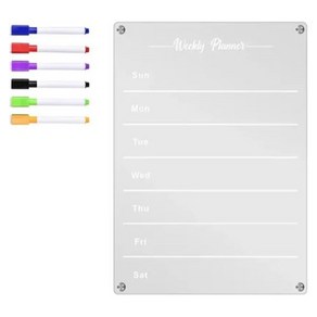 투명 아크릴 자석 냉장고 메모 보드판 붙이는 화이트보드 칠판 미니 스케줄, 소형 라인