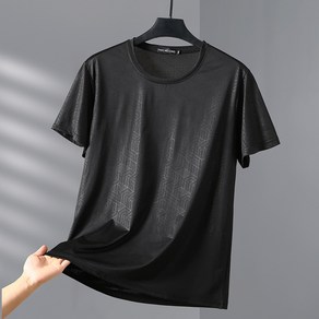 남자 빅사이즈 반팔티 4XL-12XL 아이스 실크 쿨소재 티셔츠 라운드넥 캐쥬얼 남성 데일리 여름 티