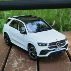 2019 벤츠 GLE 오프로드 카 1:18 SUV 모델 모형자동차, 화이트, 1개