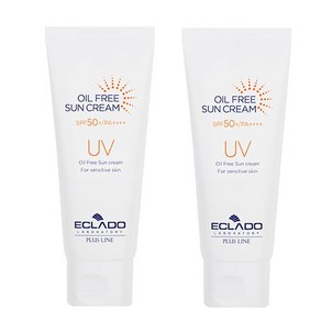 에끌라두 오일 프리 선 크림 SPF50+ PA++++, 70g, 2개