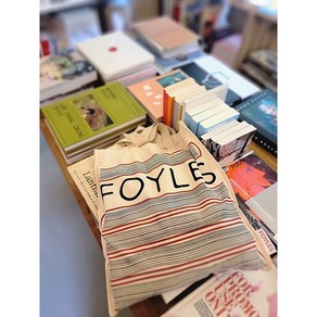 런던 FOYLES 포일스서점 캔버스가방 영국에코백 숄더백