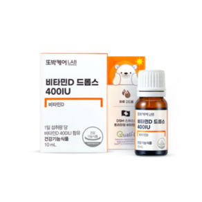 [또박케어LAB] 비타민D 드롭스 400IU 1박스(5개월분), 1박스, 1개, 10ml